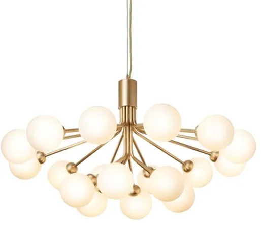 Nuura Apiales 18 Ljuskrona Mässing och Opalglas