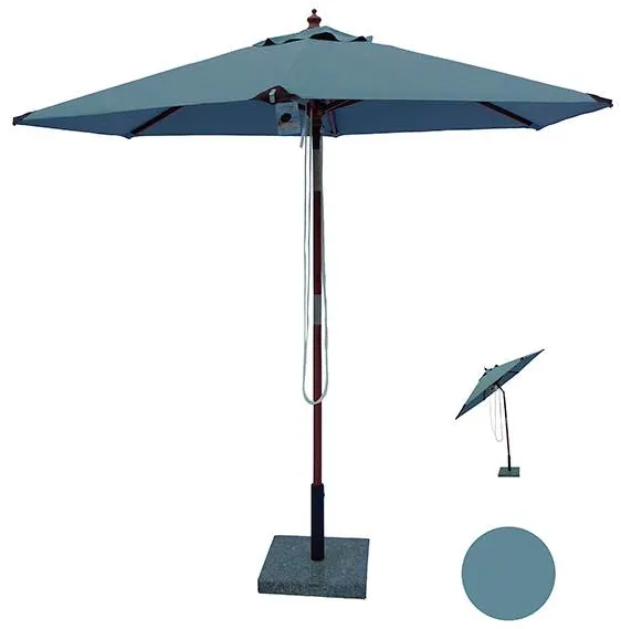 Genève parasoll - 2,5 meter - grå