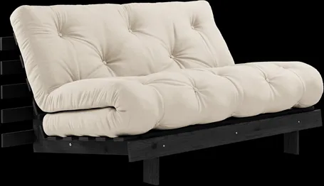 Karup Design Roots Bäddsoffa med Roots Madrass 140x200 Beige/Svartlackerad