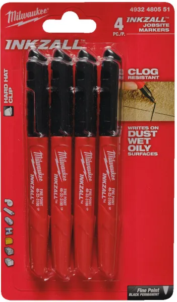 Milwaukee Permanent Marker Spets 4 delar